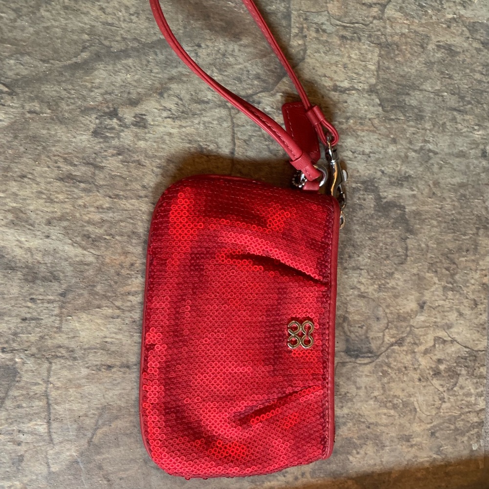 Red Coach Wristlet
